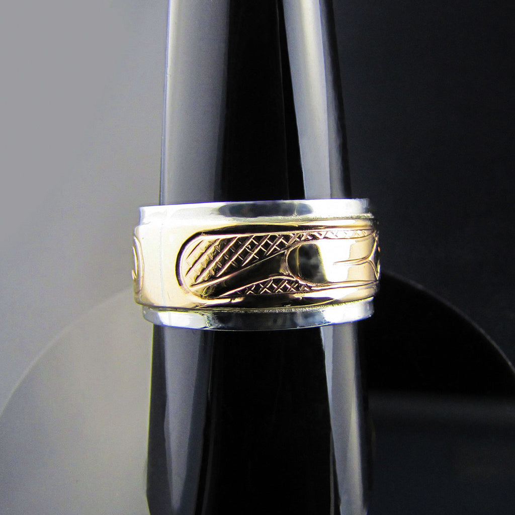 First Nations Silver and Gold Band by Cree artist Justin Rivard