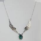 First Nations Silver and Abalone Hummingbird Song Necklace by Kwakwaka'wakw artist Chris Cook