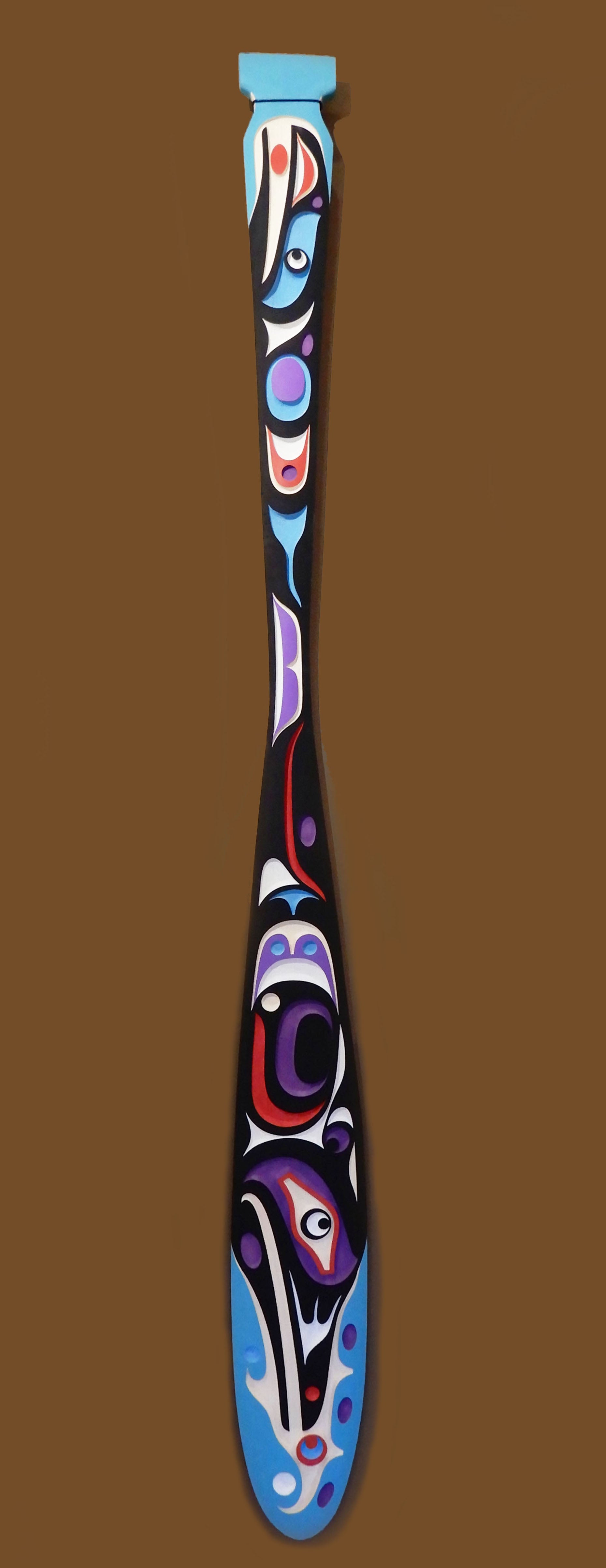 Raven and Hummingbird Paddle – Spirits of the West Coast Art Gallery Inc