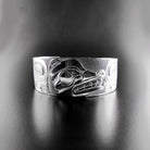 Silver Wolf Bracelet by Haida artist Carmen Goertzen