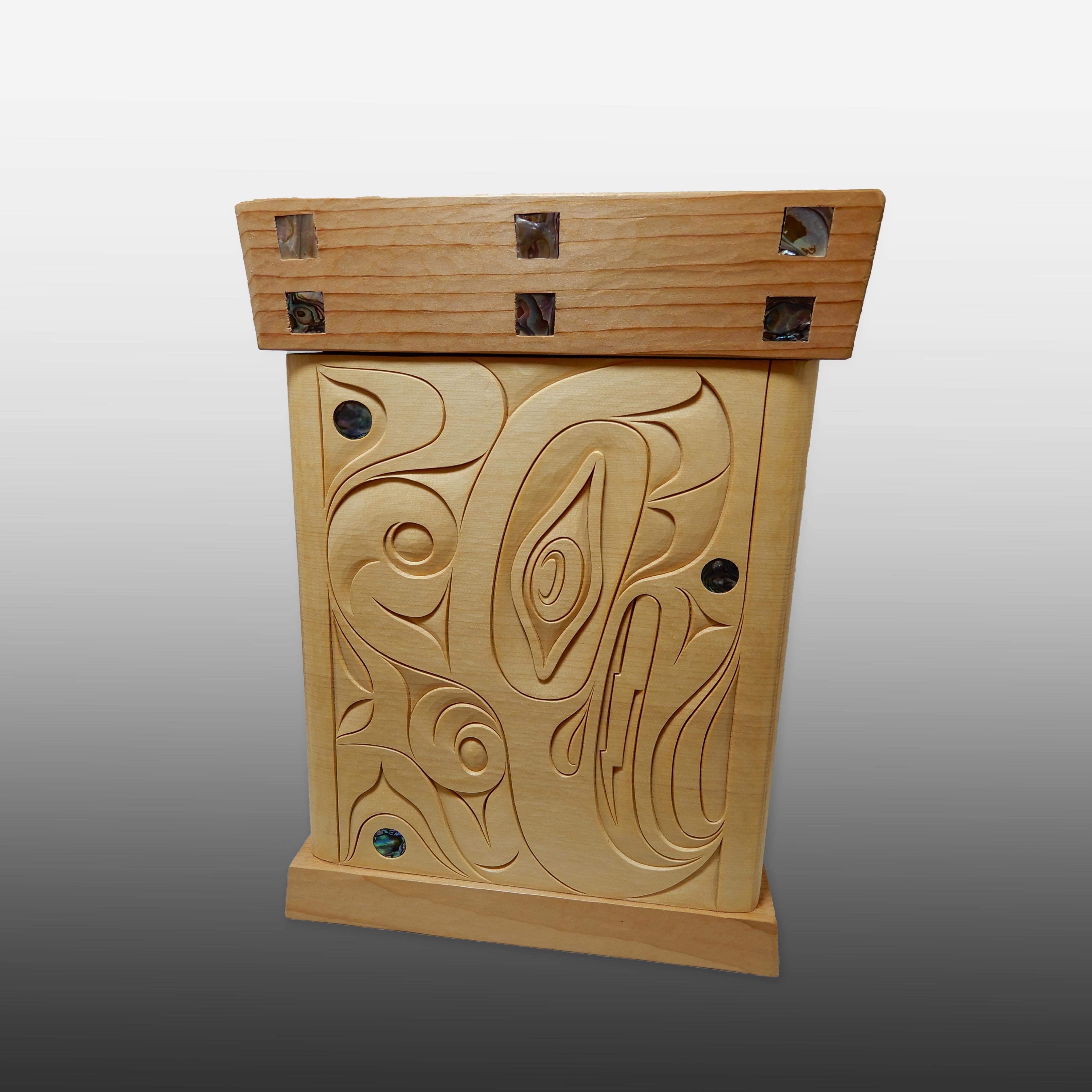 Thunderbird and Lightning Snake Bentwood Box by Nuu-chah-nulth carver Joshua Prescott