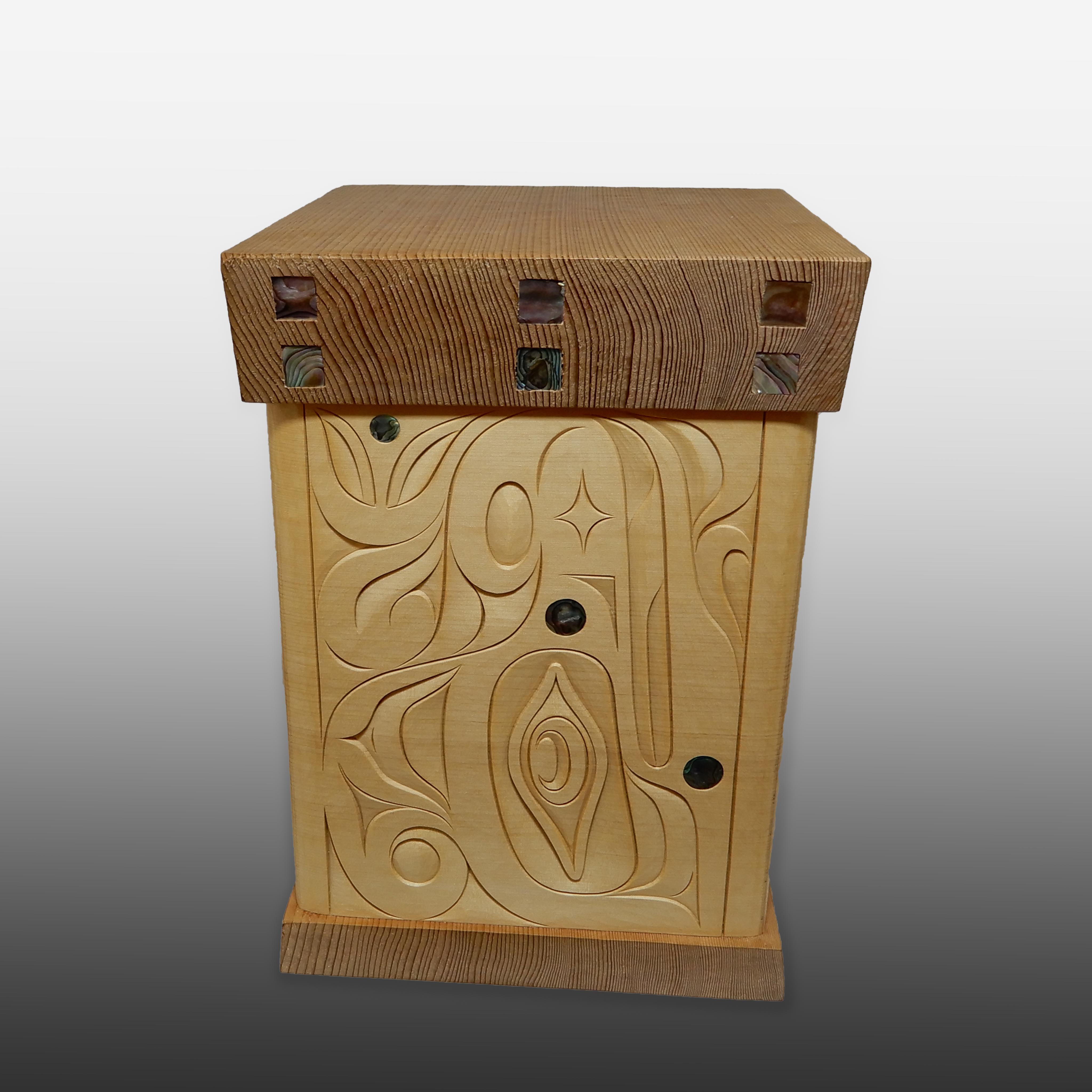 Thunderbird and Lightning Snake Bentwood Box by Nuu-chah-nulth carver Joshua Prescott