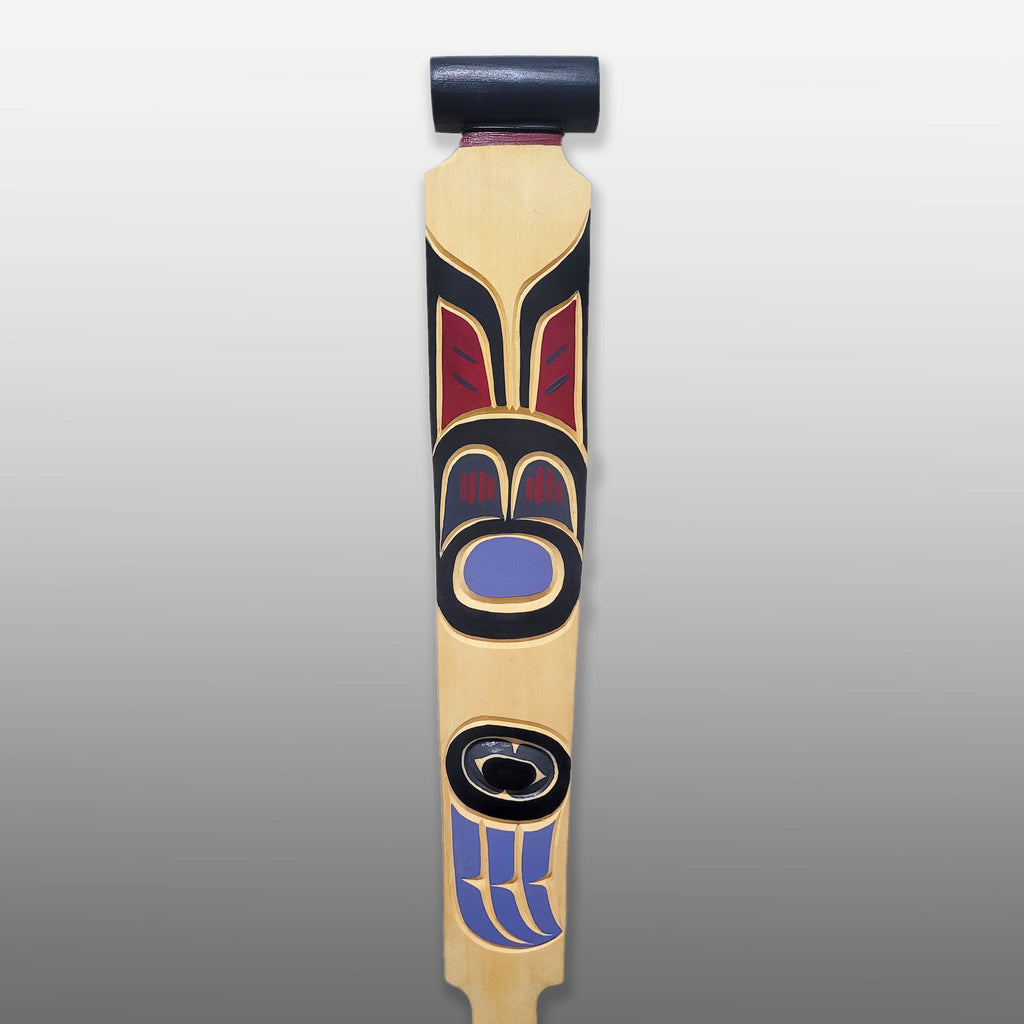Carved Thunderbird Kolus Paddle by Kwakwaka'wakw artist Talon George