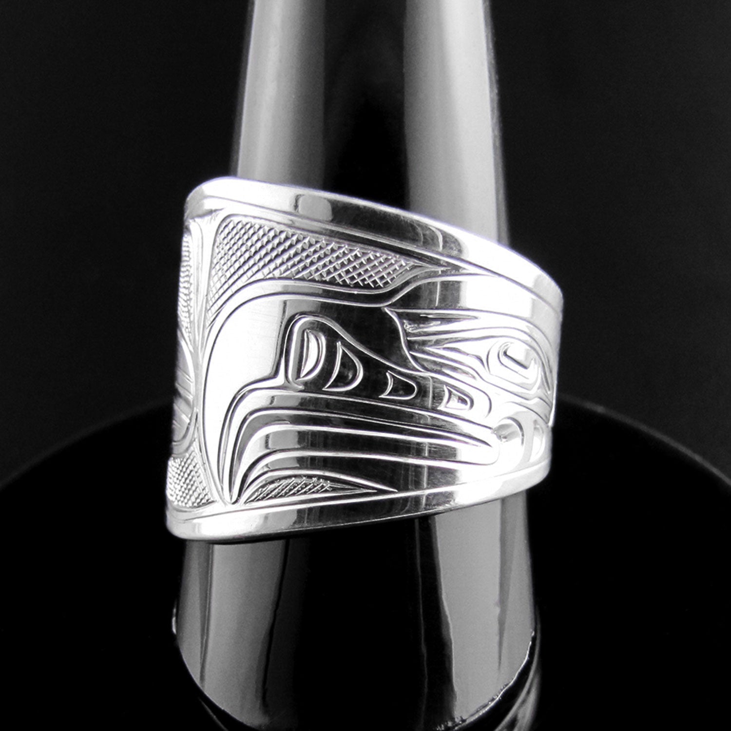 Silver Love Birds Ring by Kwakwaka'wakw artist Chris Cook