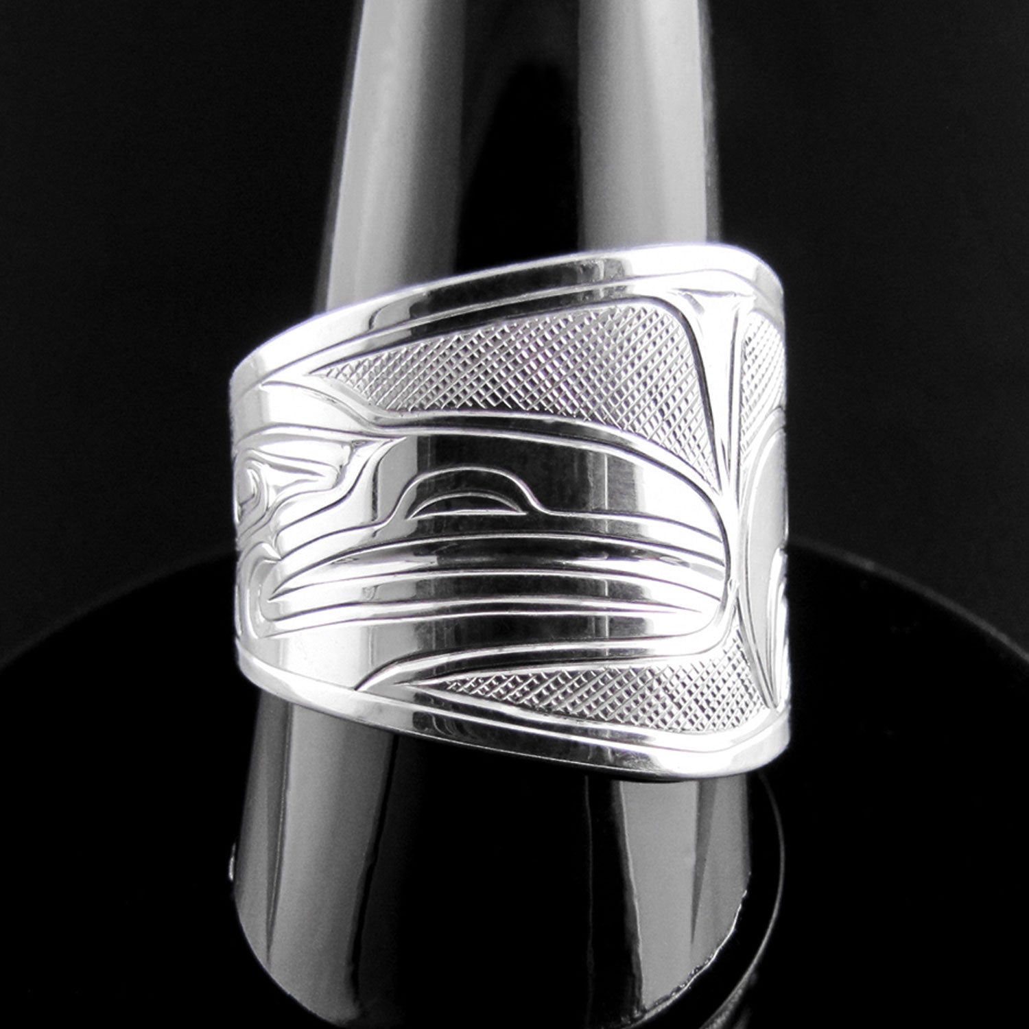 Silver Love Birds Ring by Kwakwaka'wakw artist Chris Cook