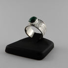 Silver and Malachite Frog Ring by Kwakwaka'wakw artist Chris Cook