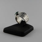 Silver and Malachite Frog Ring by Kwakwaka'wakw artist Chris Cook