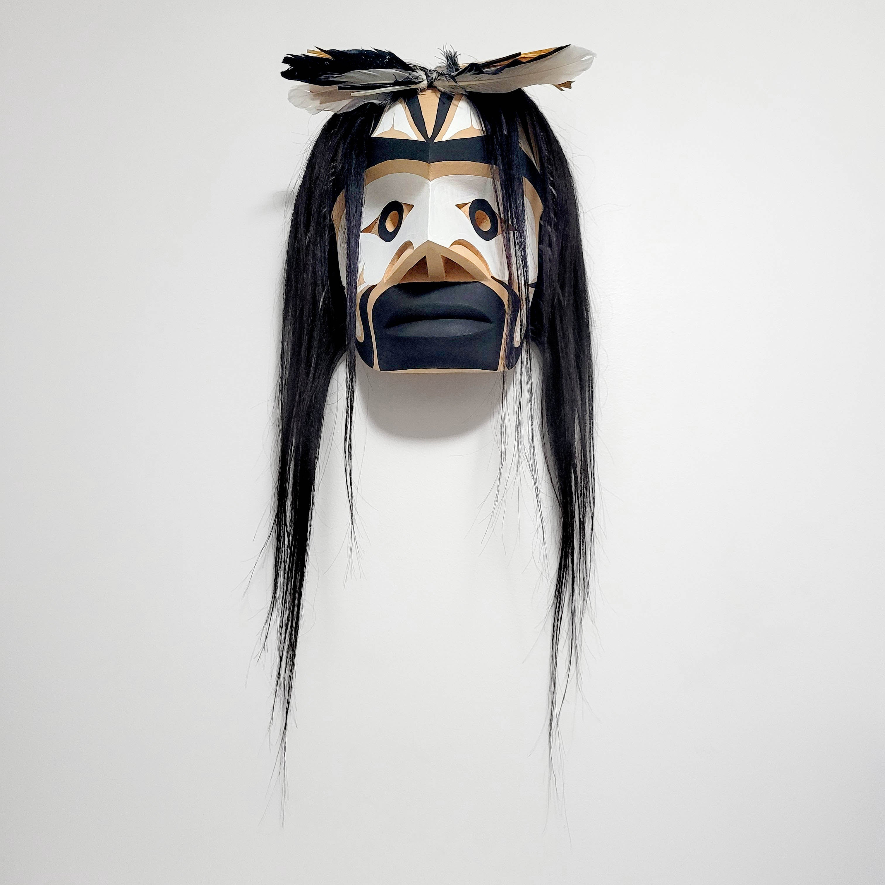 Man in Canoe Portrait Mask by Nuu-chah-nulth carver Russell Tate