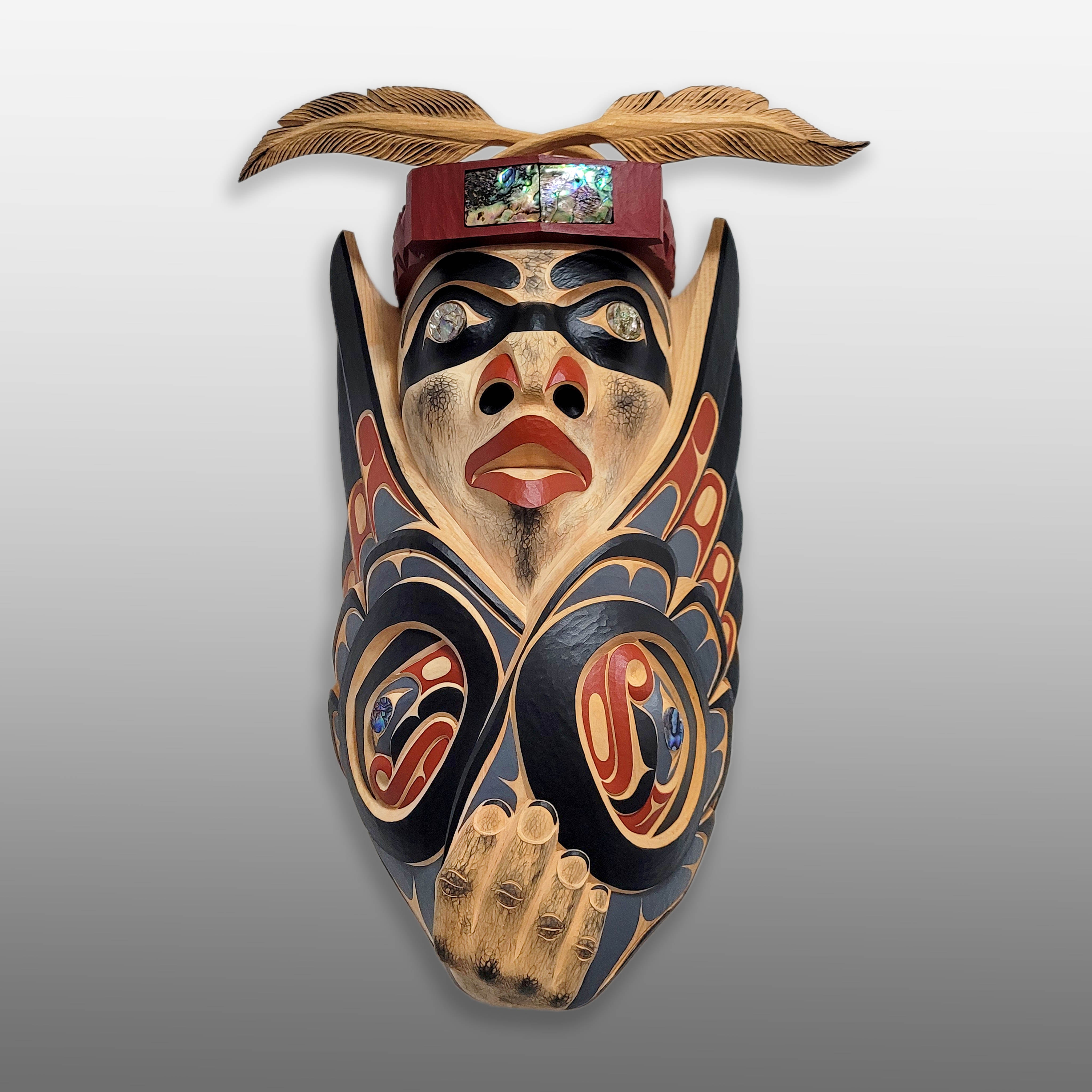 Carved Medicine Man Mask by Kwakwaka'wakw artist Junior Henderson