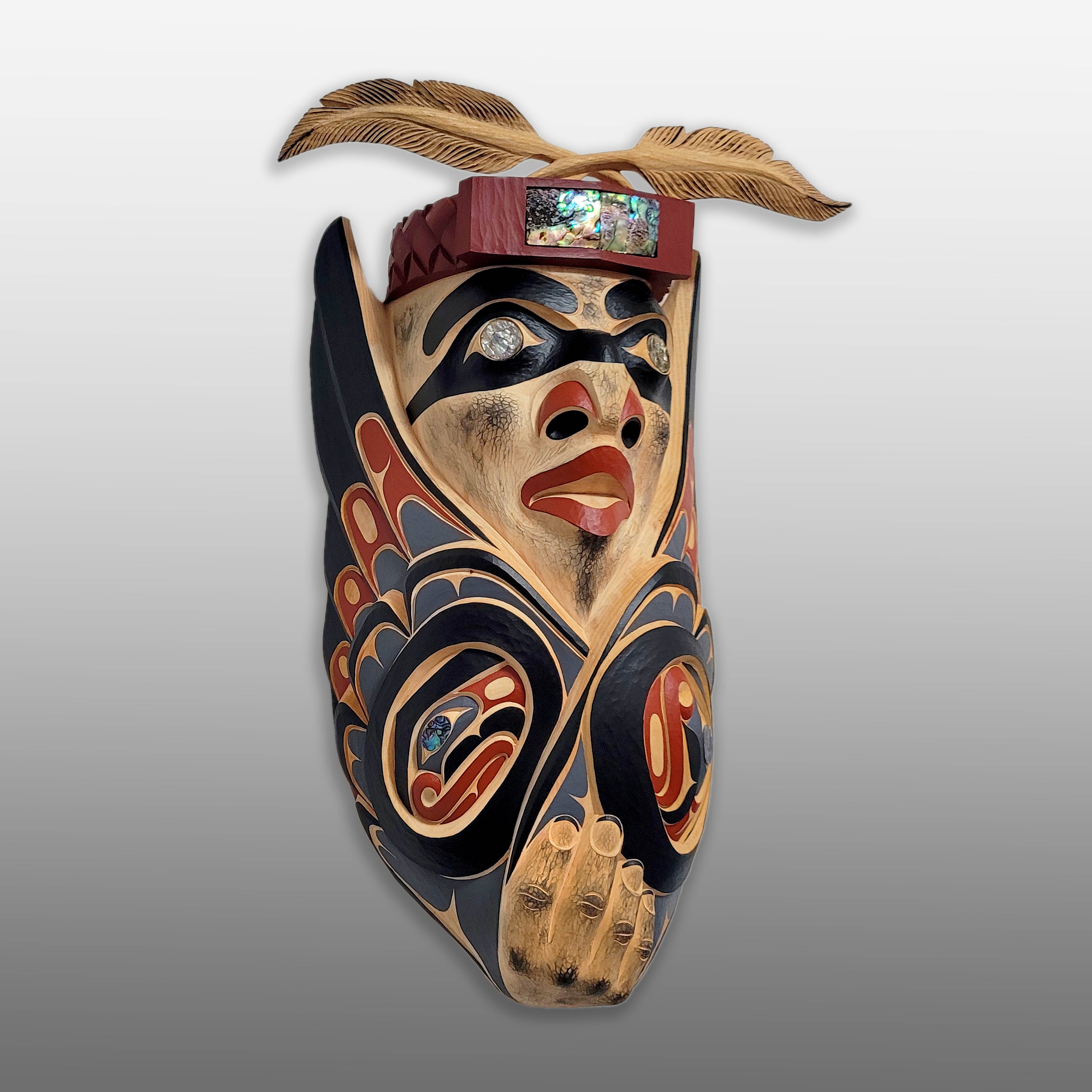 Carved Medicine Man Mask by Kwakwaka'wakw artist Junior Henderson