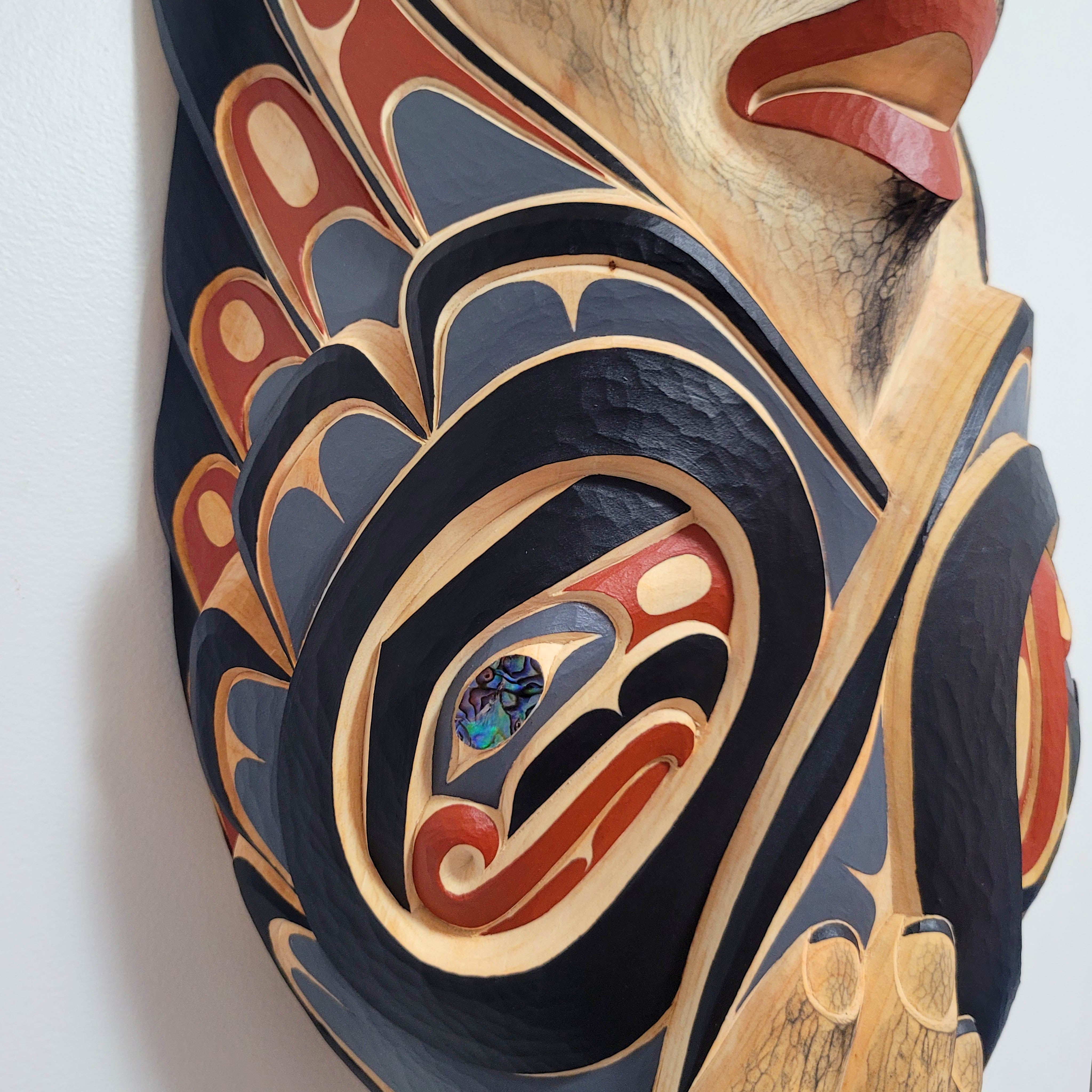 Carved Medicine Man Mask by Kwakwaka'wakw artist Junior Henderson