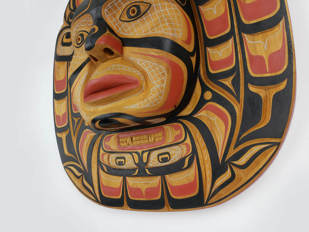 First Nations Thunderbird Moon Mask by Kwagul carver Mervyn Child