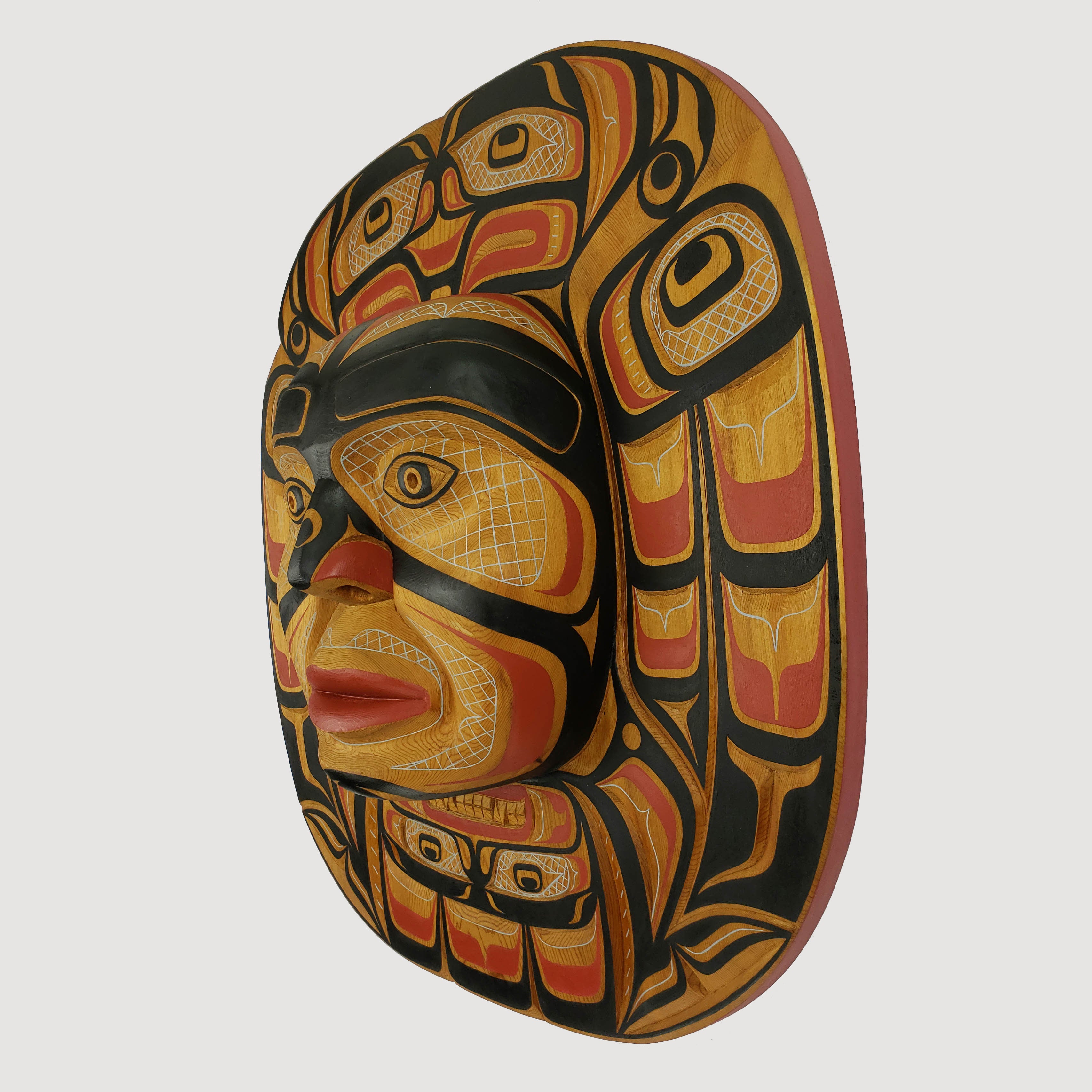 First Nations Thunderbird Moon Mask by Kwagul carver Mervyn Child