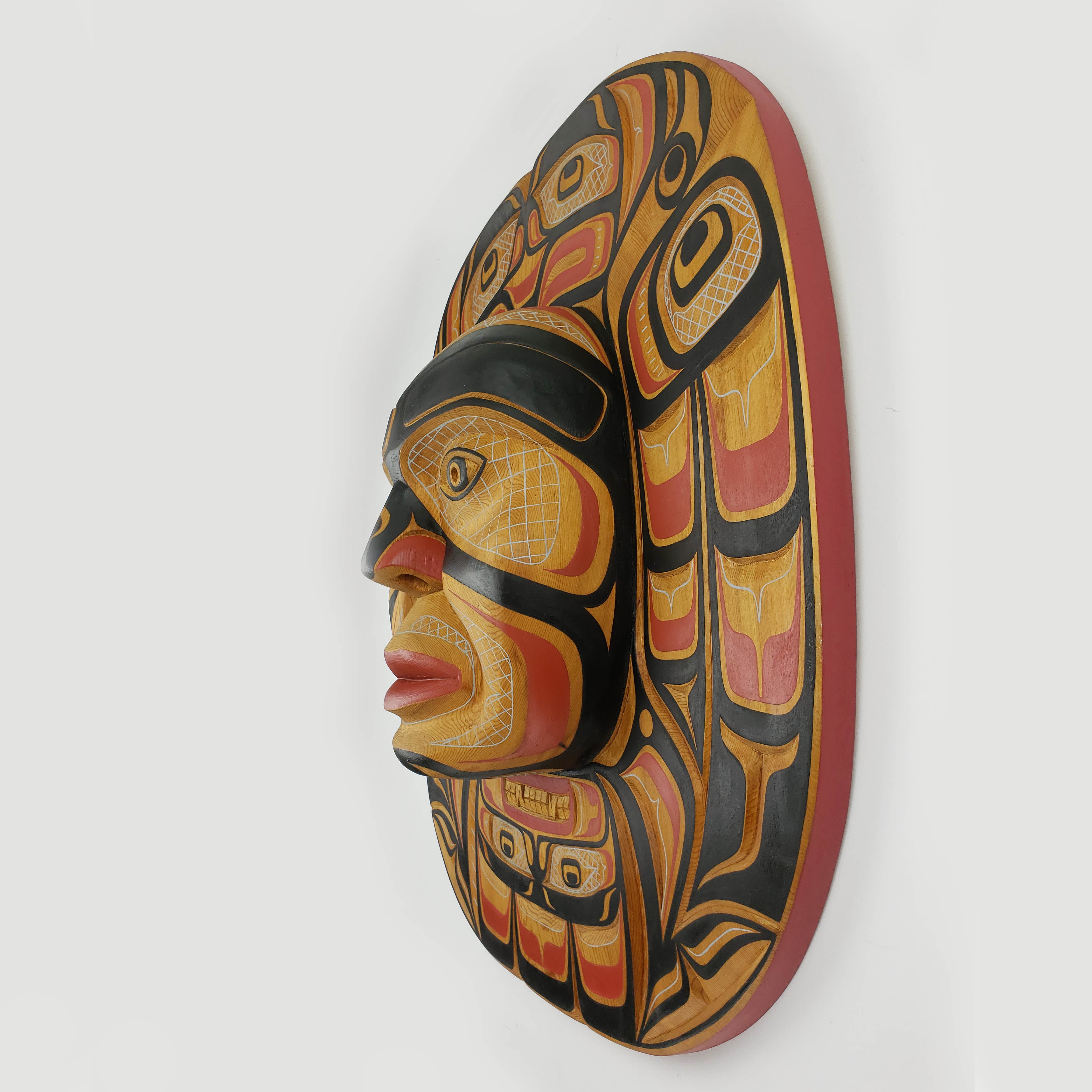 First Nations Thunderbird Moon Mask by Kwagul carver Mervyn Child