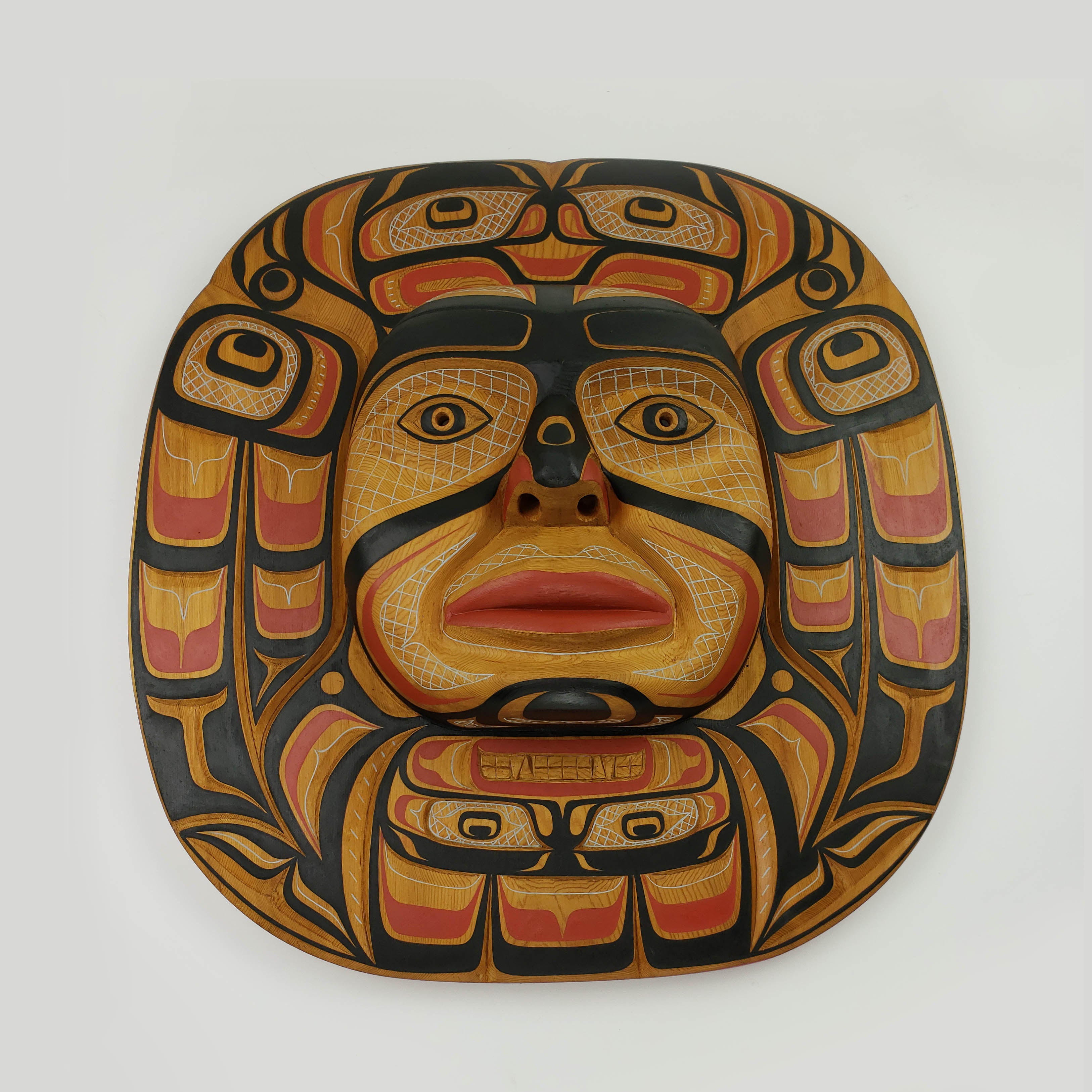 First Nations Thunderbird Moon Mask by Kwagul carver Mervyn Child