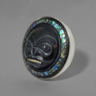 Argillite and Abalone Moon Pendant by Haida artist Andrew Williams