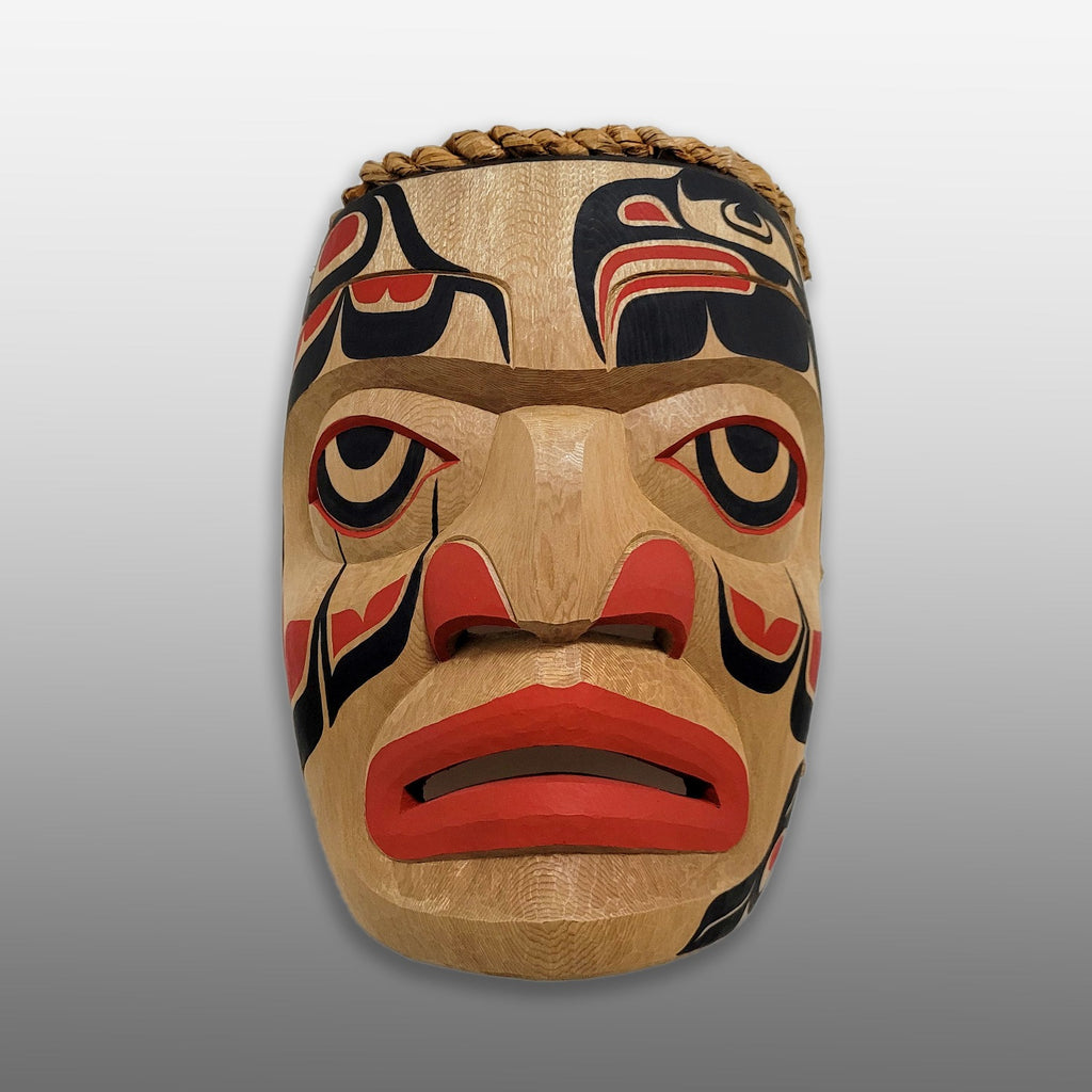 Cedar Noble One Portrait Mask by Kwakwaka'wakw artist Greg Henderson