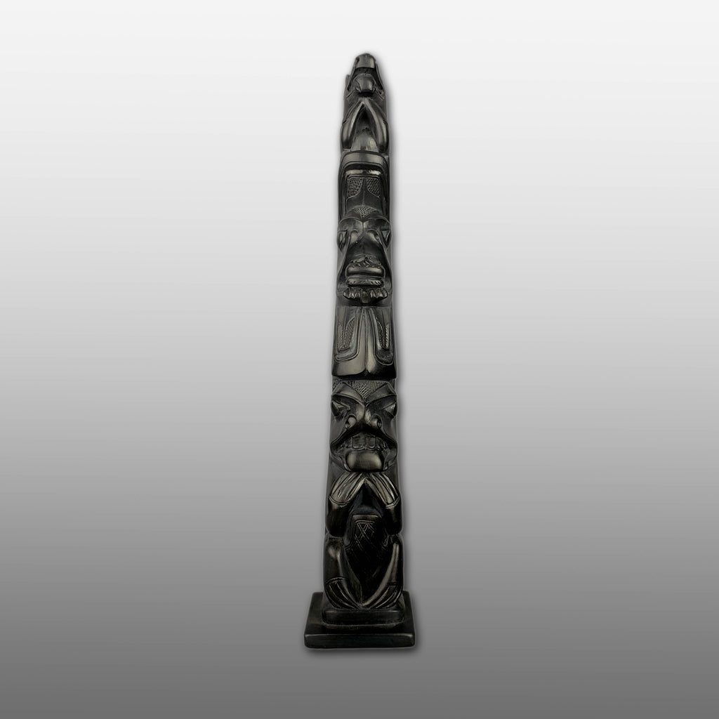Argillite Totel Pole by Haida carver