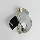 Silver and Topaz Orca-shaped Pendant by Kwakwaka'wakw artist Chris Cook