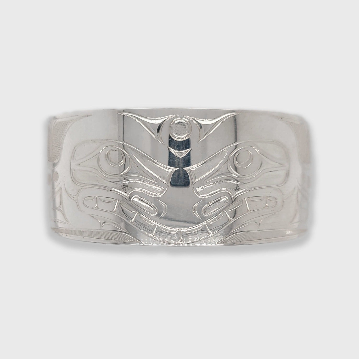 Silver First Nations Orca Bracelet by Haida artist Tony Greene