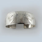 Silver Orca or Killer Whale Bracelet by Haida artist Andrew Williams