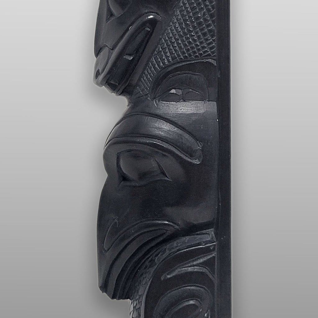 Argillite Totem Pole by Haida artist Rufus Moody