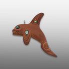 Yew Orca with Raven Fin Pendant by Haida Master Carver Ron Russ