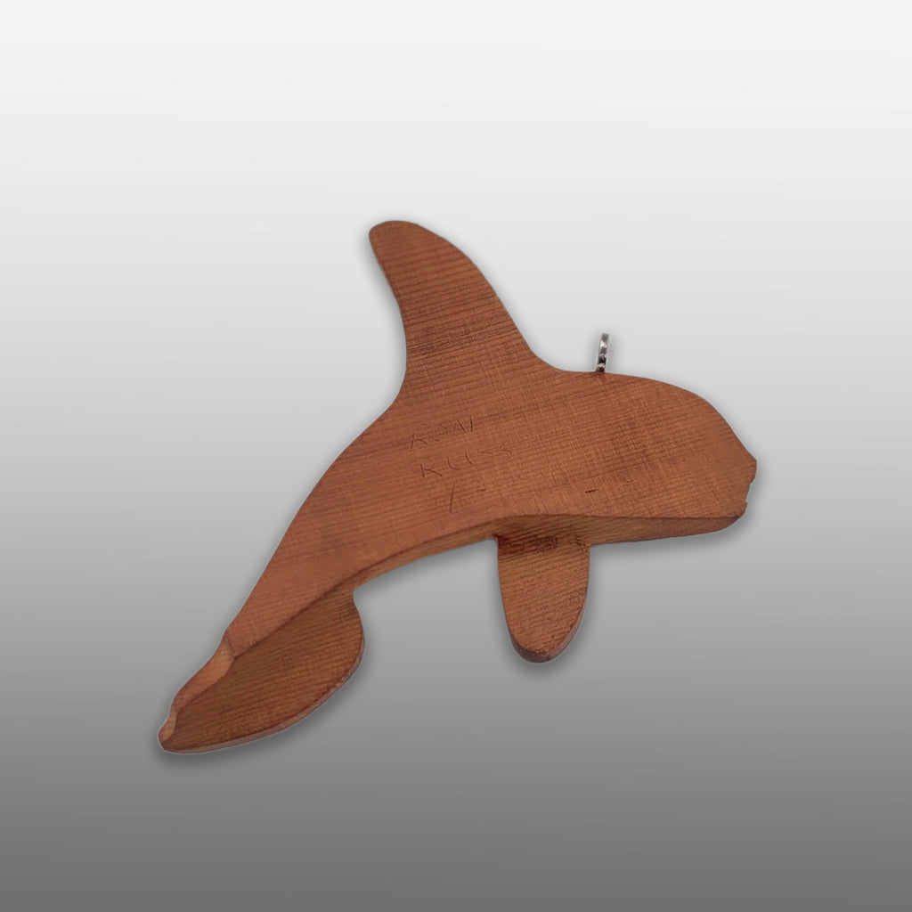 Yew Orca with Raven Fin Pendant by Haida Master Carver Ron Russ
