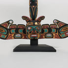 Miniature Raven, Whale and Sisiutl Totem Pole by Kwakwaka'wakw carver Kevin Cranmer