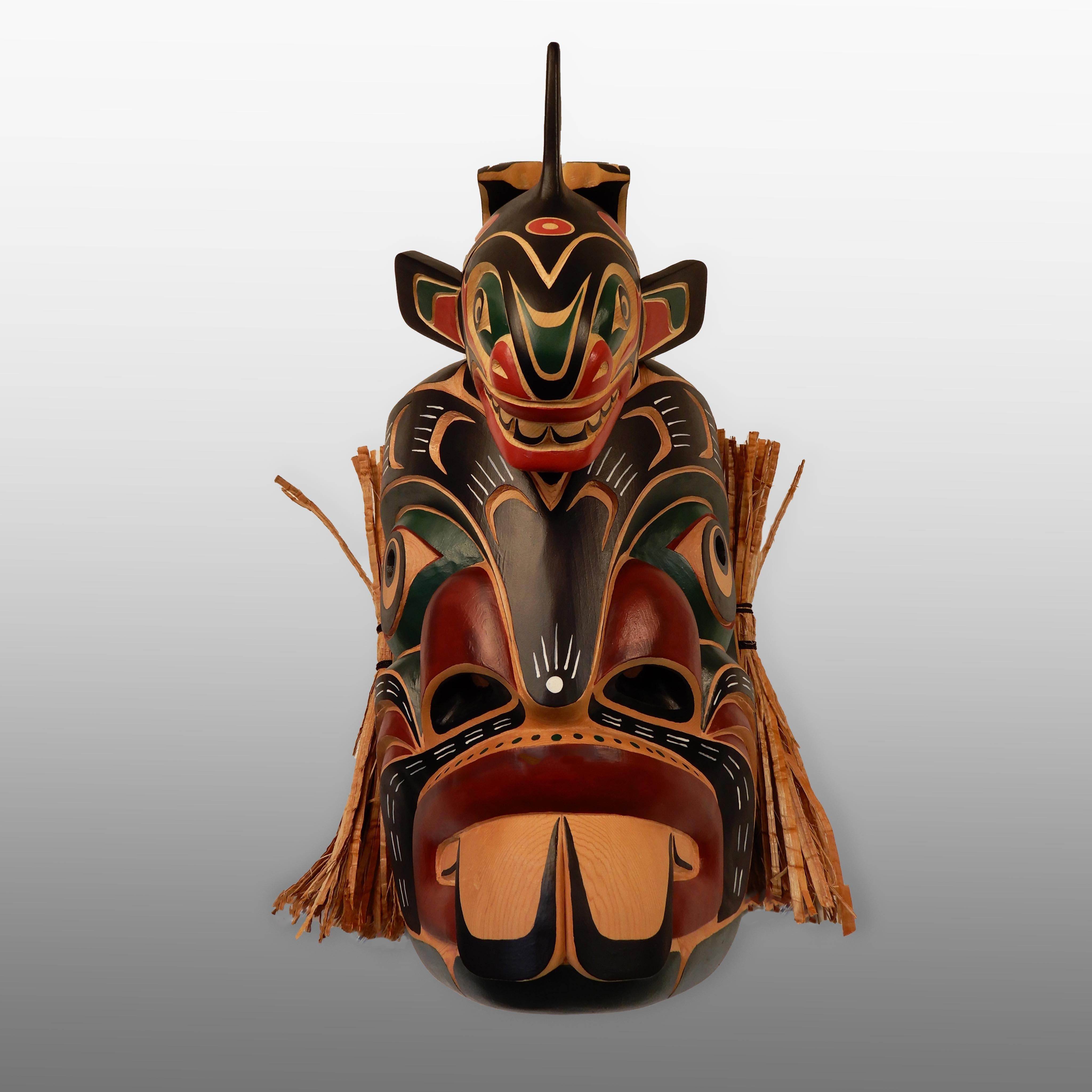 Merman and Killer Whale Mask by Kwakwaka'wakw Master Carver Bill Henderson