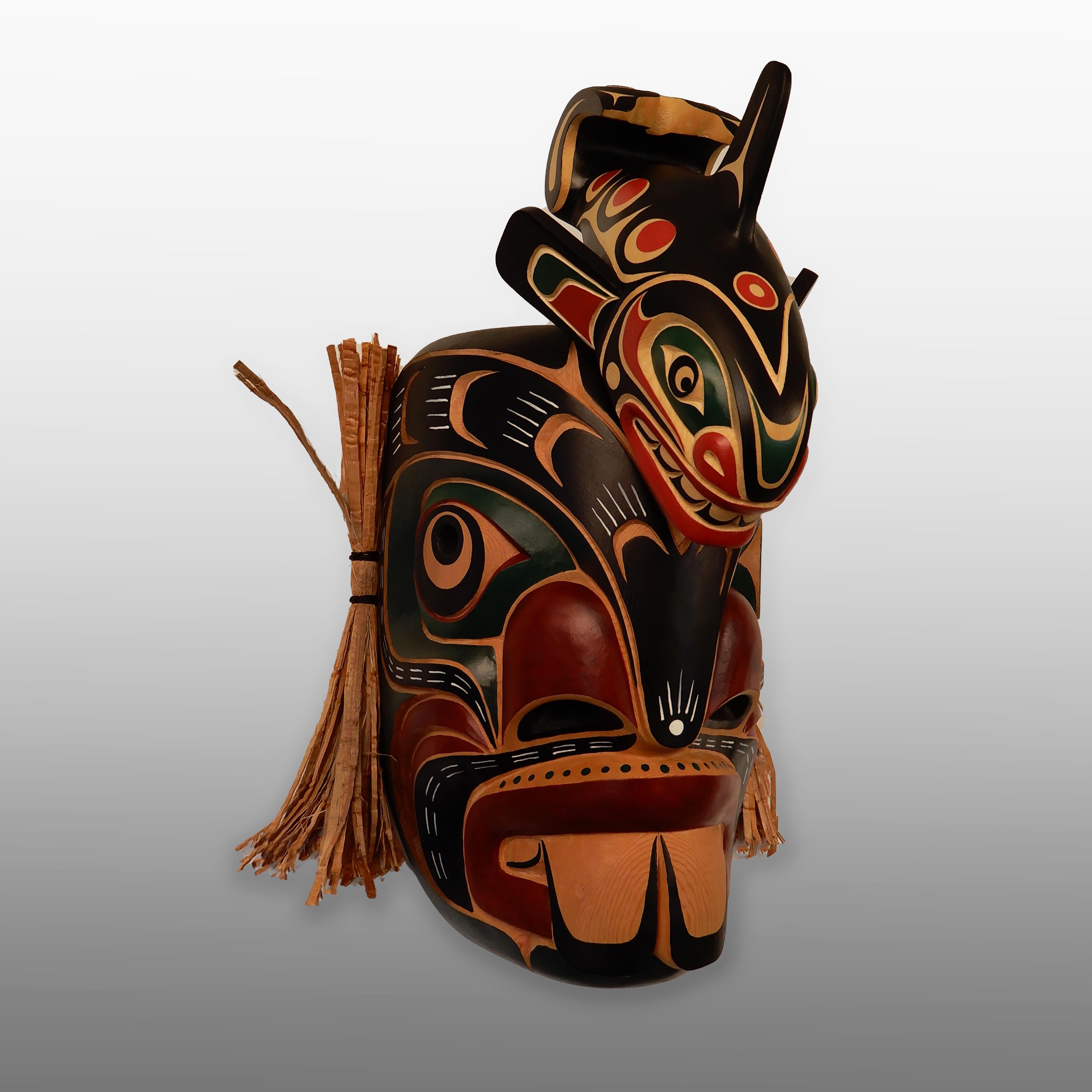 Merman and Killer Whale Mask by Kwakwaka'wakw Master Carver Bill Henderson