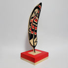 Native Cedar Raven Feather by Kwakwaka'wakw carver Sandy Johnson