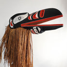 Raven Headdress with Cedar Bark by Kwakiutl artist Trevor Hunt