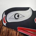 Raven Headdress with Cedar Bark by Kwakiutl artist Trevor Hunt