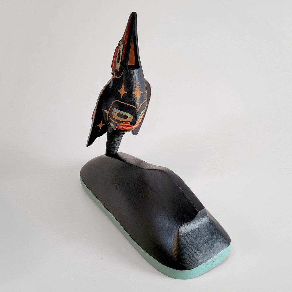 Carved Chief Raven Rattle by Kwakwaka'wakw artist Greg Henderson