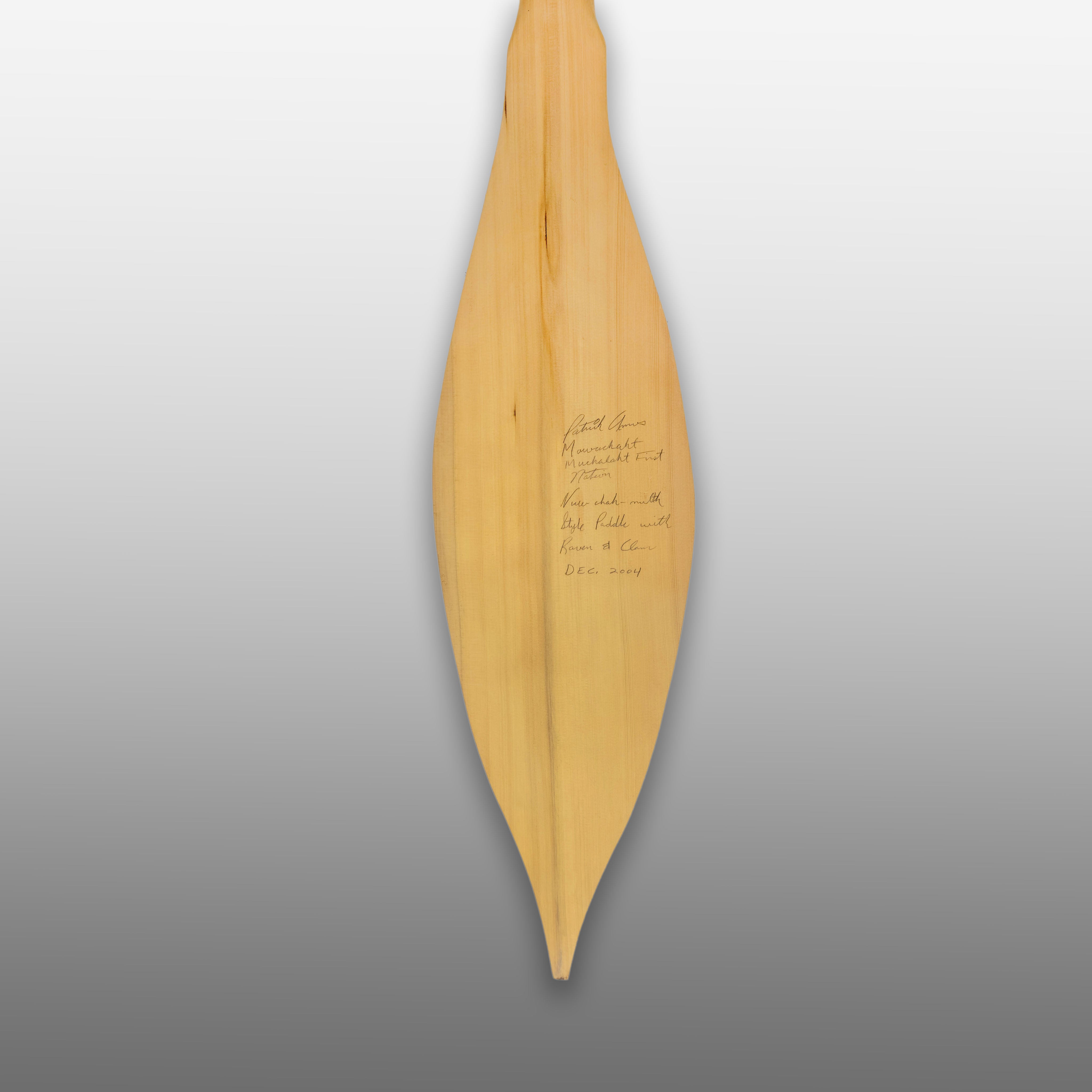 Raven and Clam Paddle by Nuu-chah-nulth carver Patrick Amos