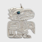 SIlver and Abalone Raven Pendant by Haida artist Derek White