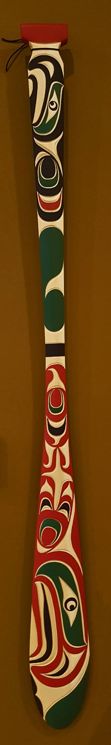 Cedar Salmon Paddle by Kwakiutl carver Trevor Hunt