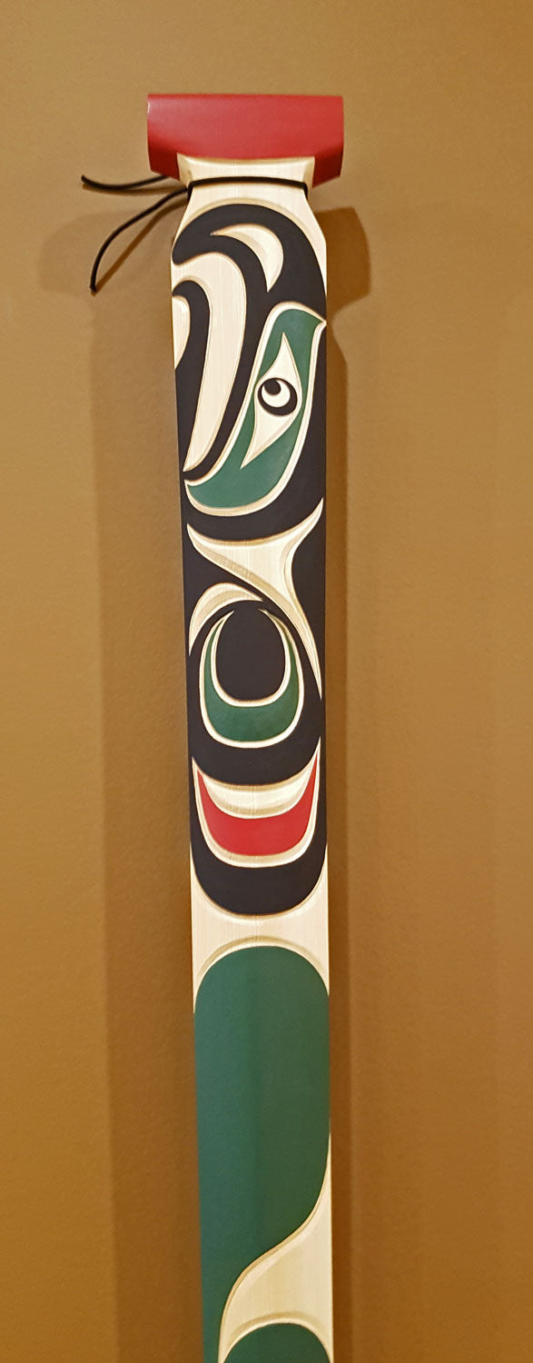 Cedar Salmon Paddle by Kwakiutl carver Trevor Hunt