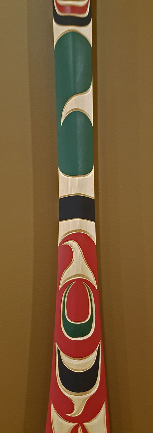 Cedar Salmon Paddle by Kwakiutl carver Trevor Hunt