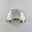 Silver Chilkat style Bracelet by Kwakwaka'wakw artist Mike Sedgemore