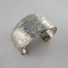 Silver Chilkat style Bracelet by Kwakwaka'wakw artist Mike Sedgemore