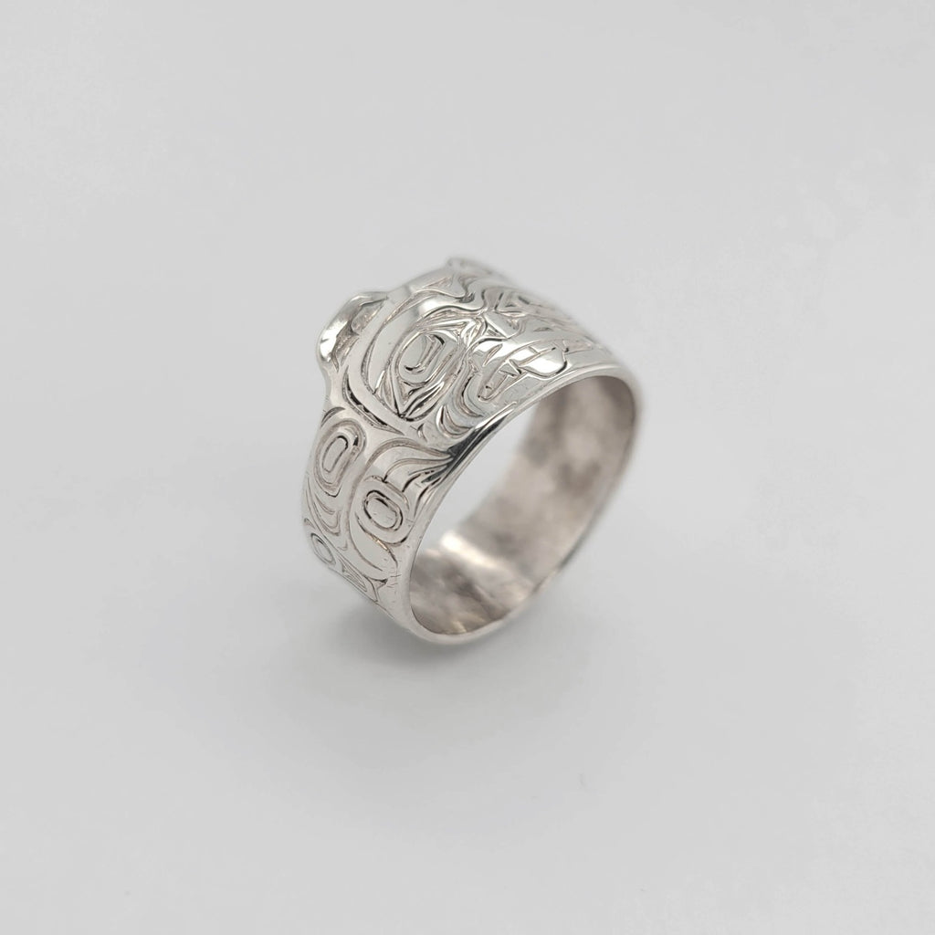 Silver Bear Ring by Kwakwaka'wakw artist Joe Wilson