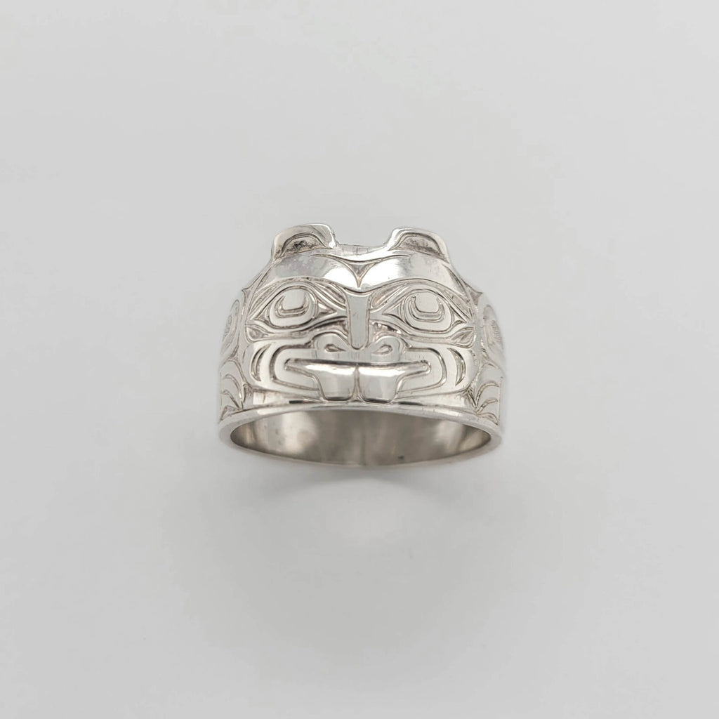 Silver Beaver Ring by Kwakwaka'wakw artist Joe Wilson