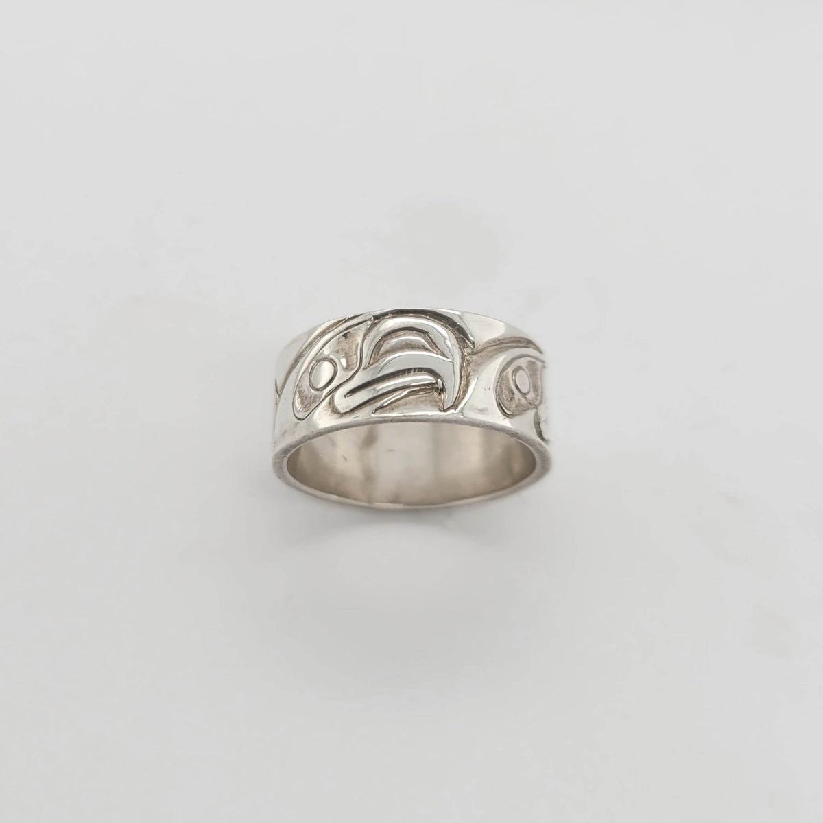 Eagle Silver Ring by Haida artist Carmen Goertzen – Spirits of the West ...