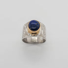 Silver, Gold and Lapis Raven Ring by Kwakwaka'wakw artist Chris Cook