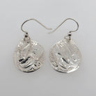 Silver Hummingbird Earrings by Haida artist Carmen Goertzen