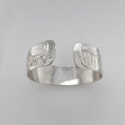 Native Silver Owl and Bear Bracelet by Tsimshian artist Bill Helin