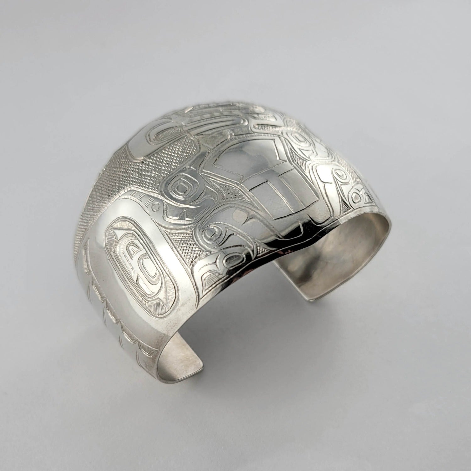 Silver Thunderbird Bracelet by Kwakwaka'wakw artist Mike Sedgemore