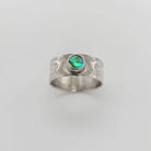 Silver and Abalone Bear Ring by Kwakwaka'wakw artist Chris Cook